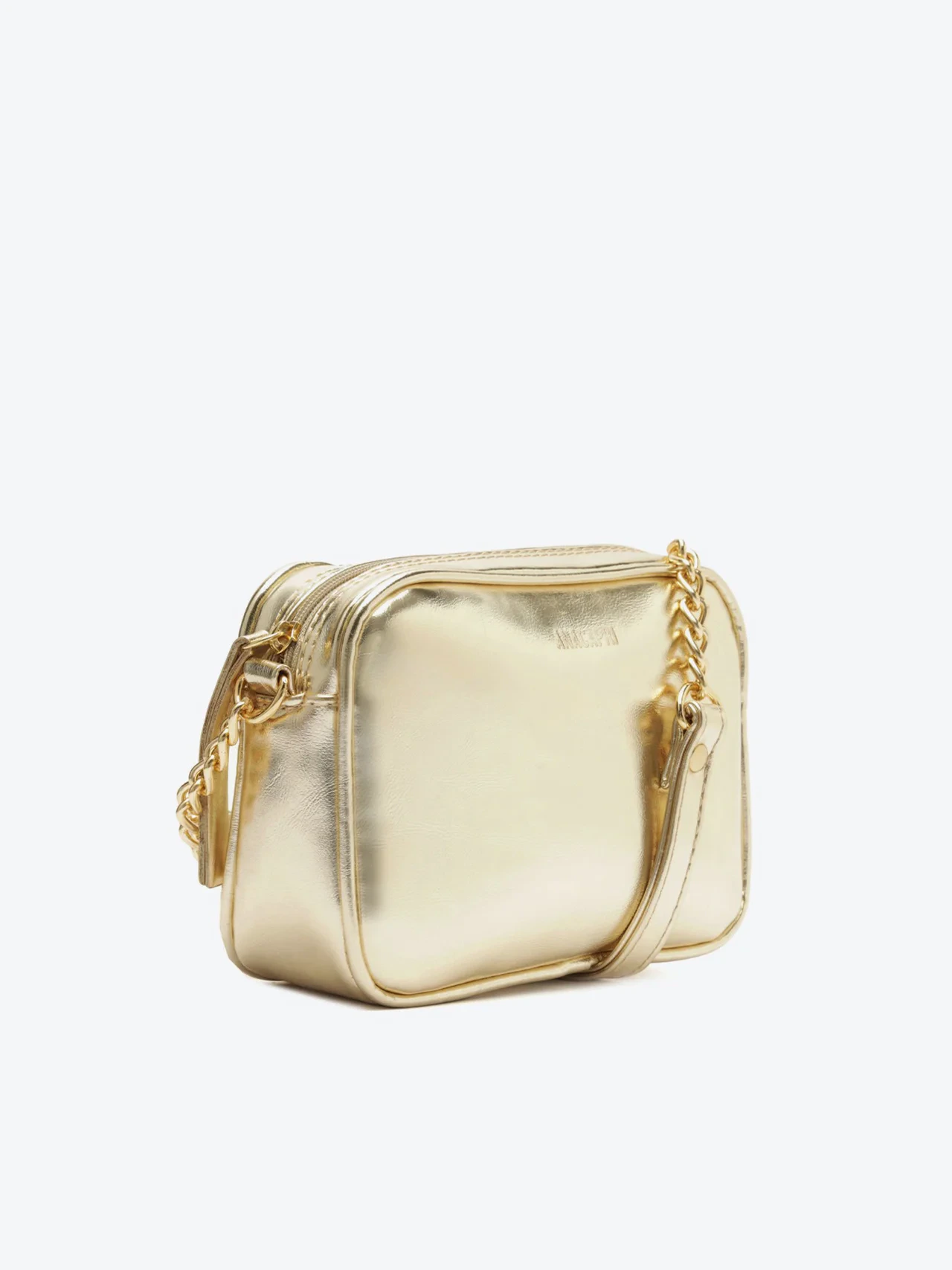 Bolsa Tiracolo Pequena Essencial Ouro Dourada