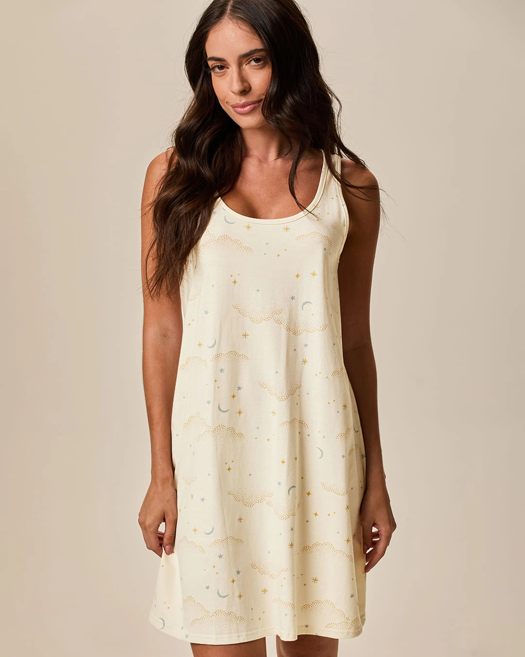 Camisola Feminina Slim Estampada Em Meia Malha 100% Algodão