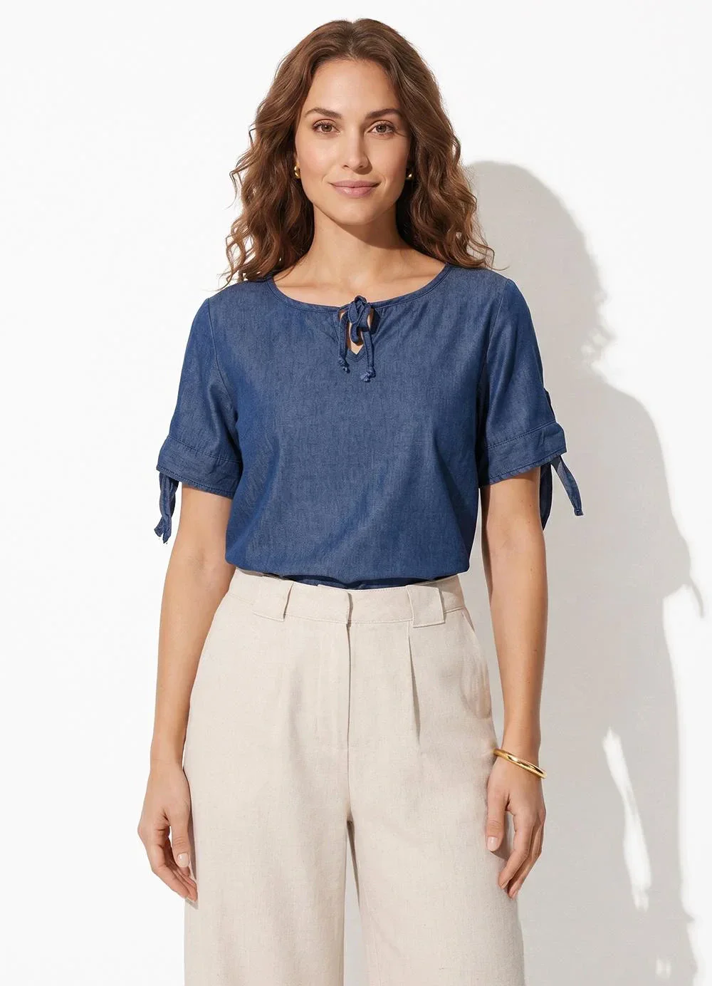 Rosalie - Blusa Azul com Gota