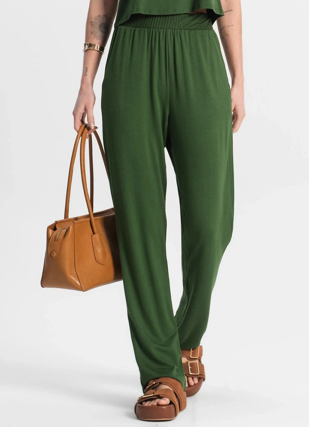 Rovitex - Calça Feminina em Molecotton Verde