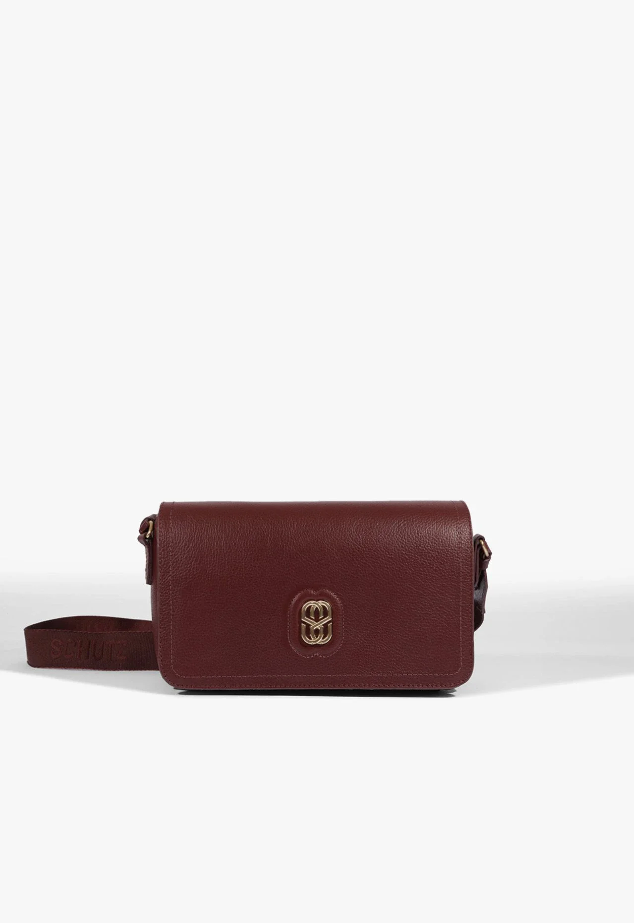 Bolsa Tiracolo Luna Pequena Couro Vermelha