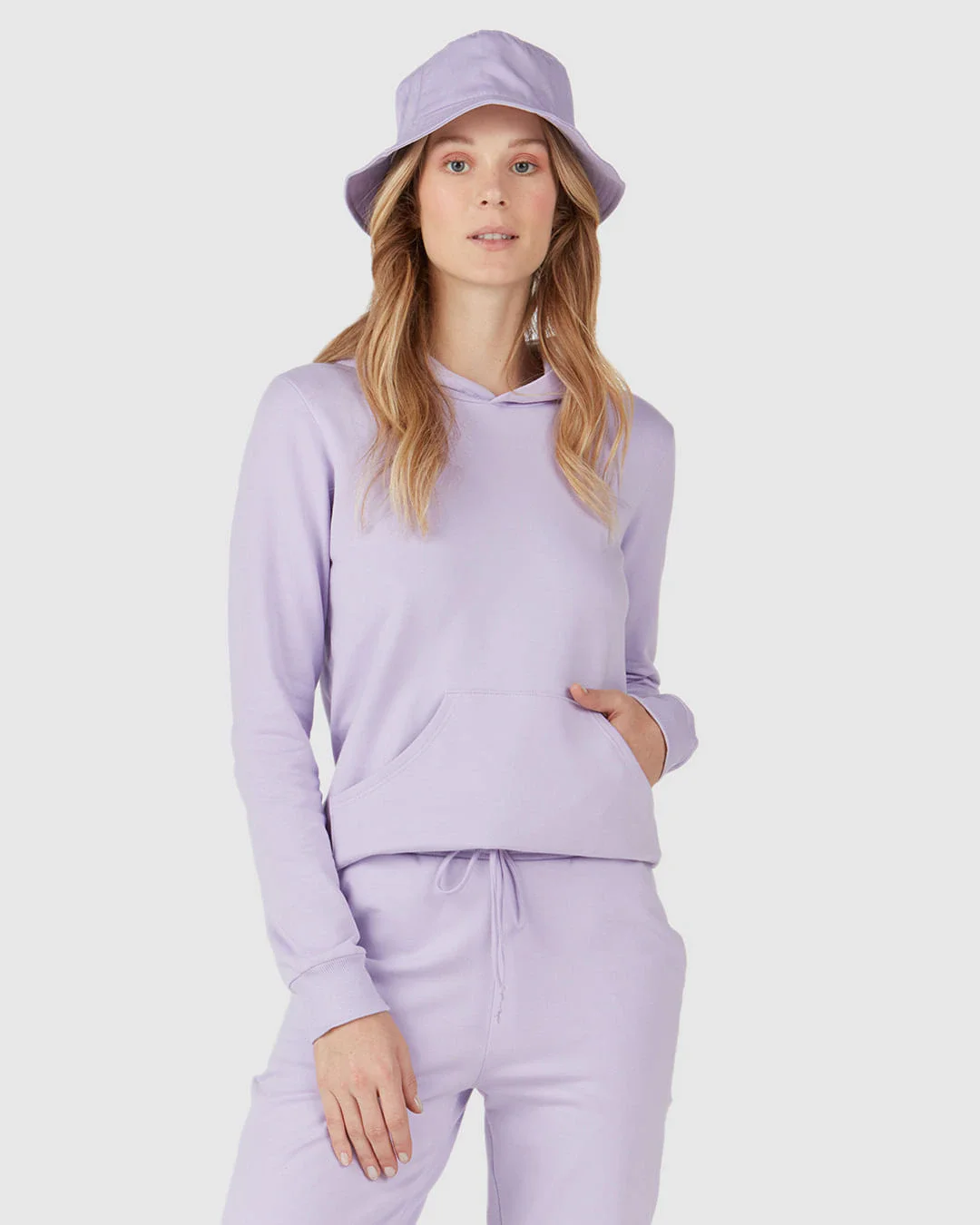 Blusão Básico Feminino Com Capuz Moletom Stretch Flanelado