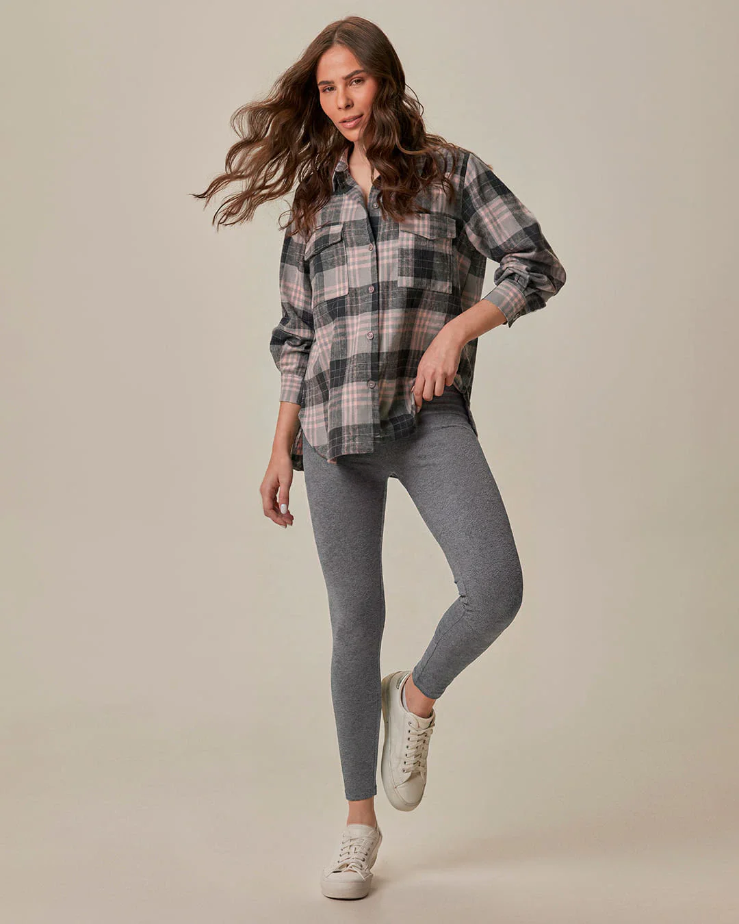 Calça Legging Básica Feminina Em Algodão