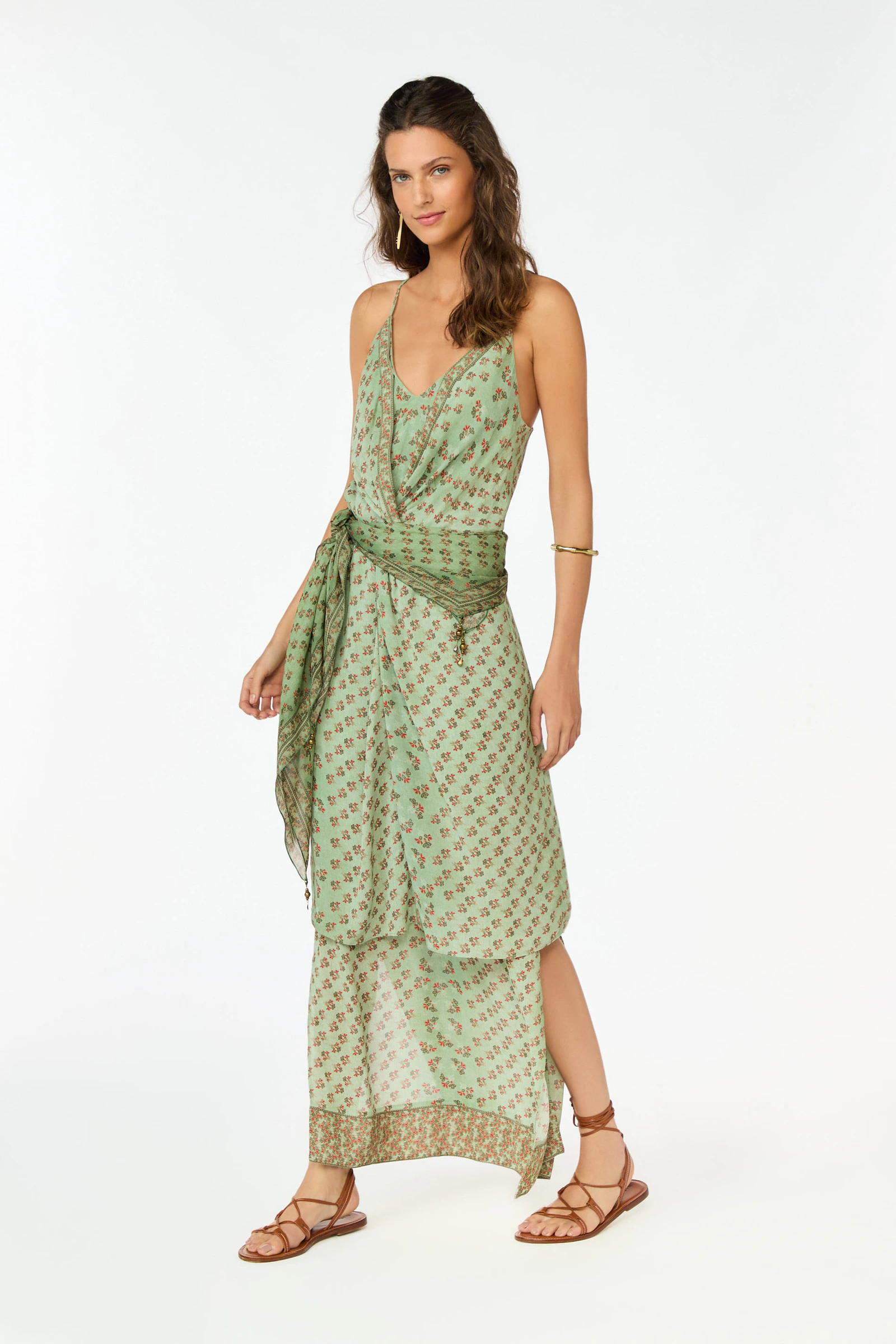 Vestido Midi Ggt Estampa Krabi
