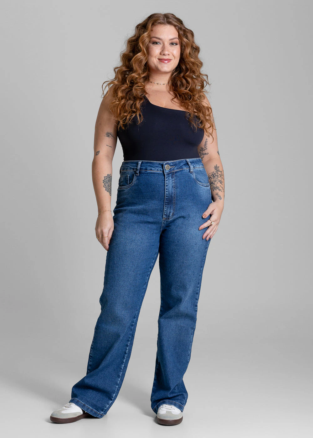 Calça Jeans Sawary Reta Plus Size - 284128 AZUL