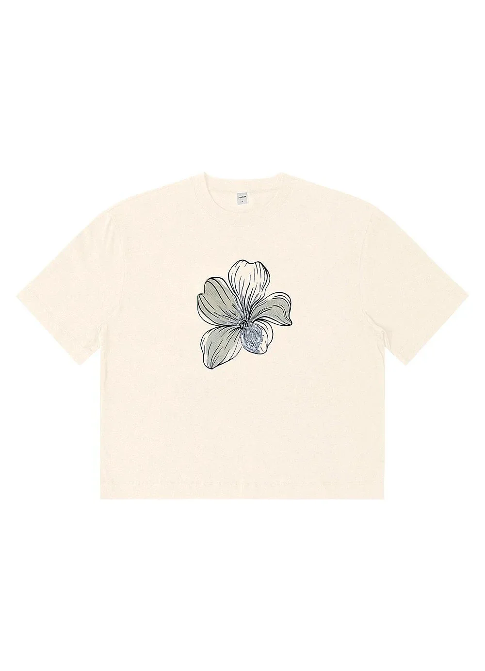 Rovitex - T- Shirt Box Feminina em Meia Malha Bege