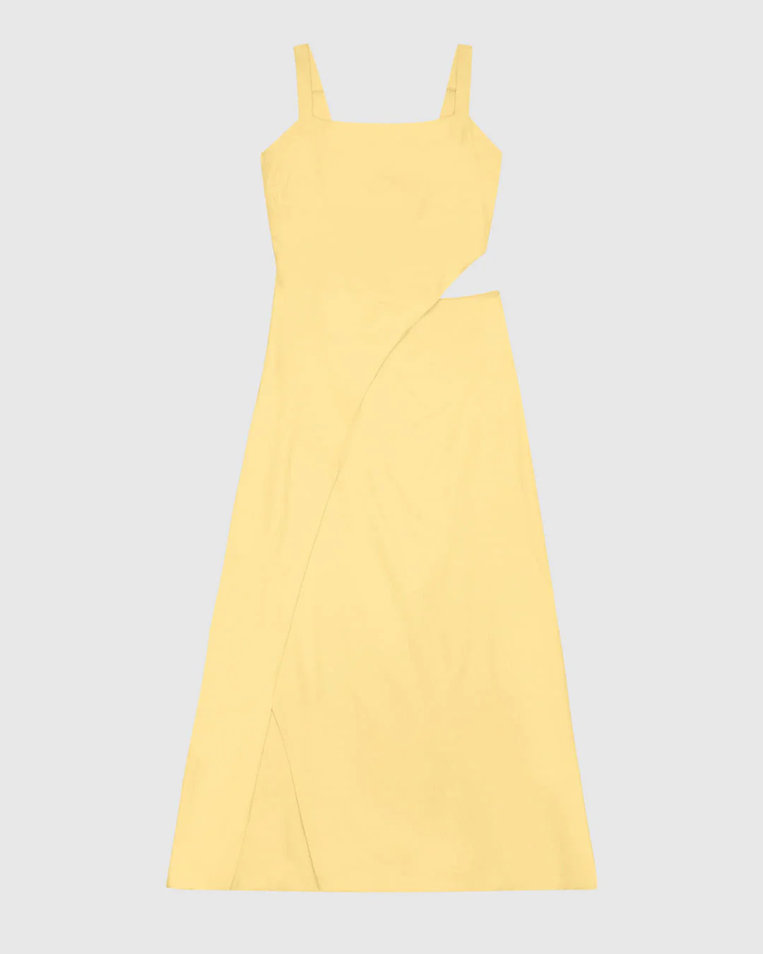 Vestido Midi Feminino Evasê Detalhe Cut Out Em Crepe De Viscose - ENFIM