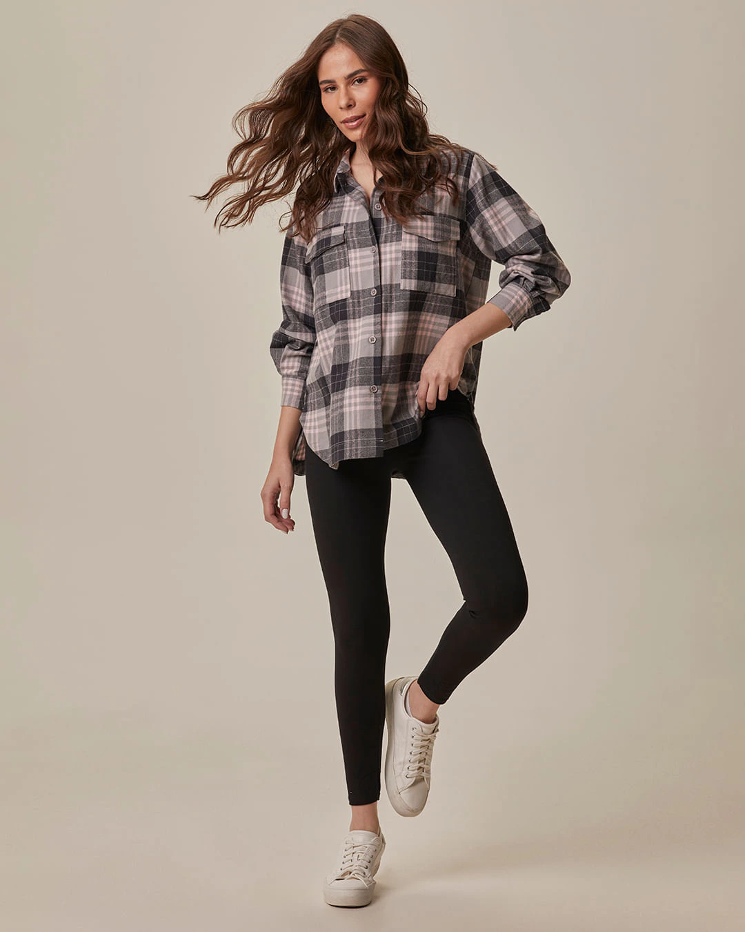 Calça Legging Básica Feminina Em Algodão