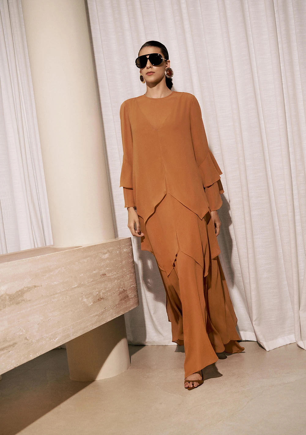 Vestido Longo Siena Marrom