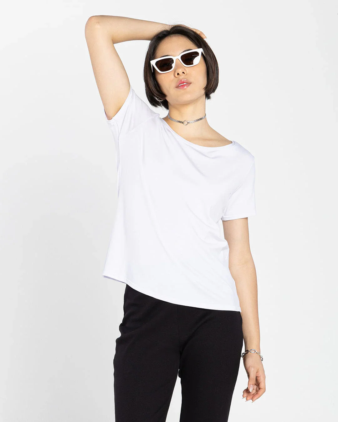 Tech T-Shirt Modal Decote Canoa Feminina - BASICAMENTE