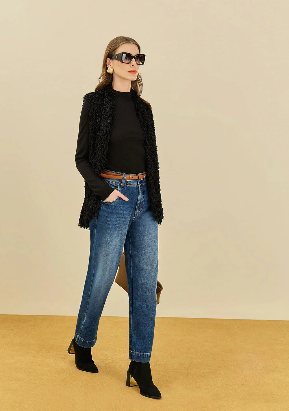 Calça Maria.Valentina Wide Alta Azul