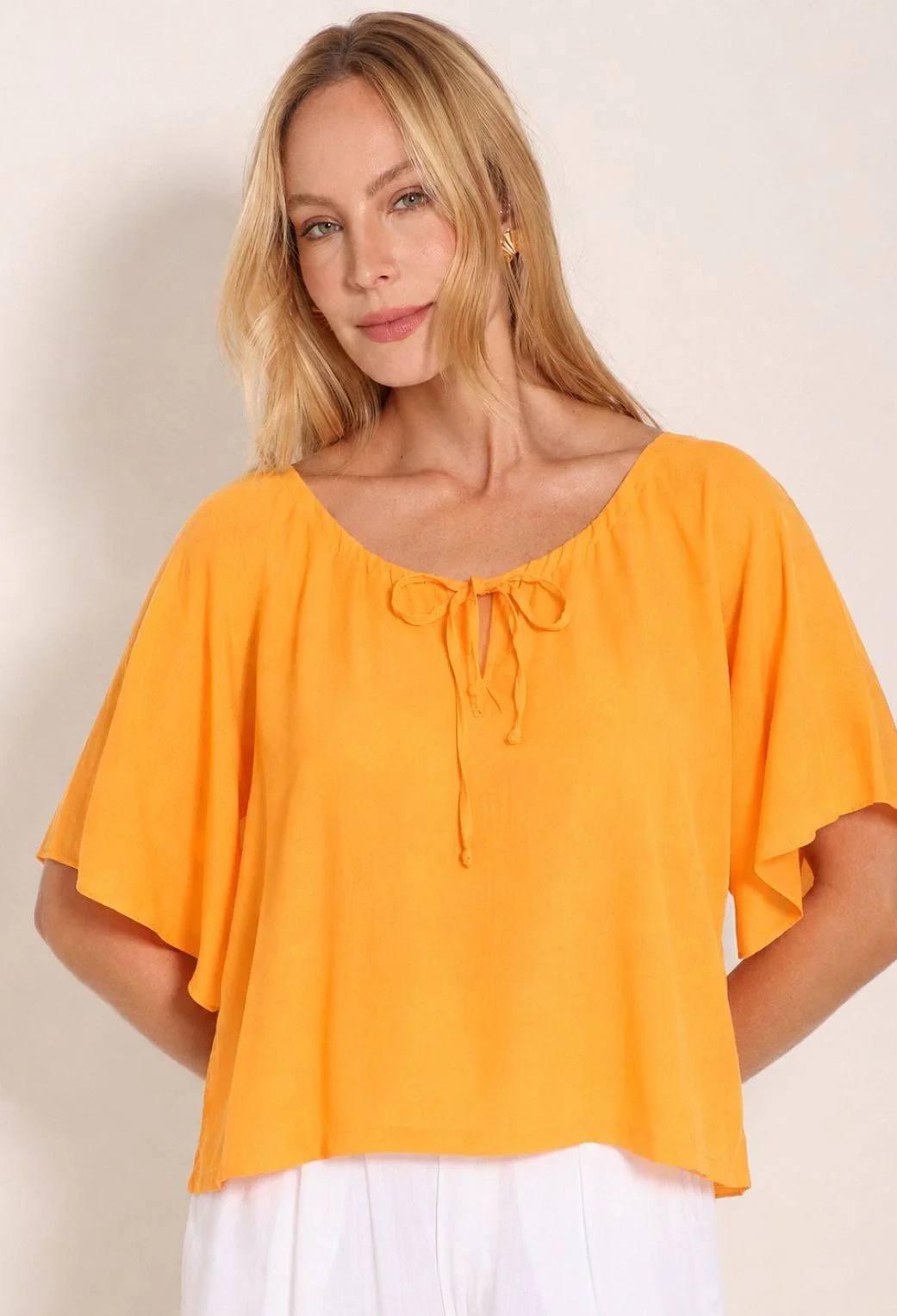 Blusa Feminina Viscose Manga 2/4 Decote Canoa Olimpia