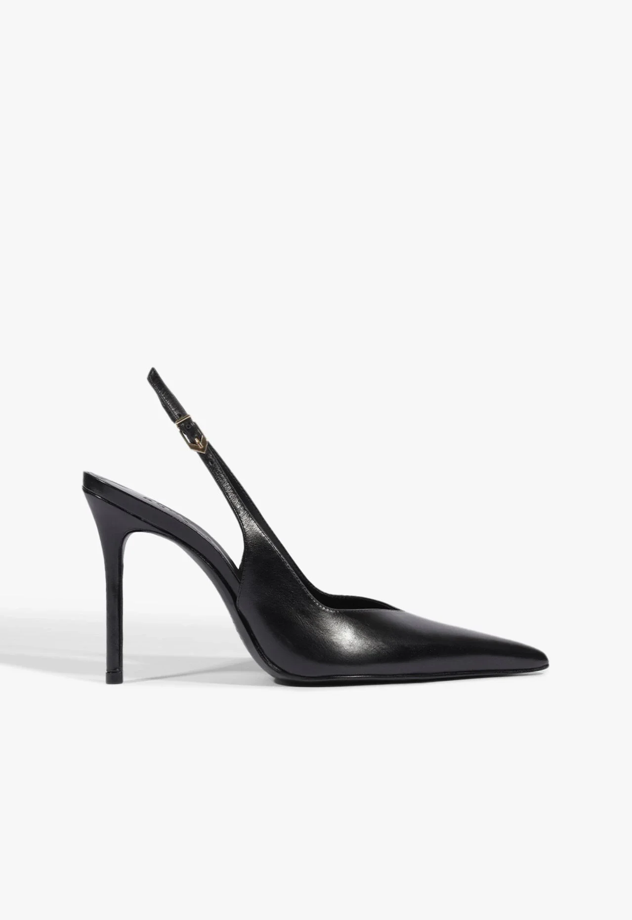 Slingback Lisa Couro Preto
