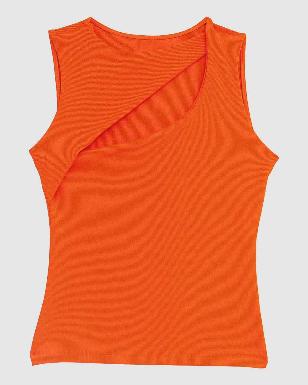 Blusa Justa Feminina Decote Detalhe Vazado Malha Viscose Canelada - ENFIM
