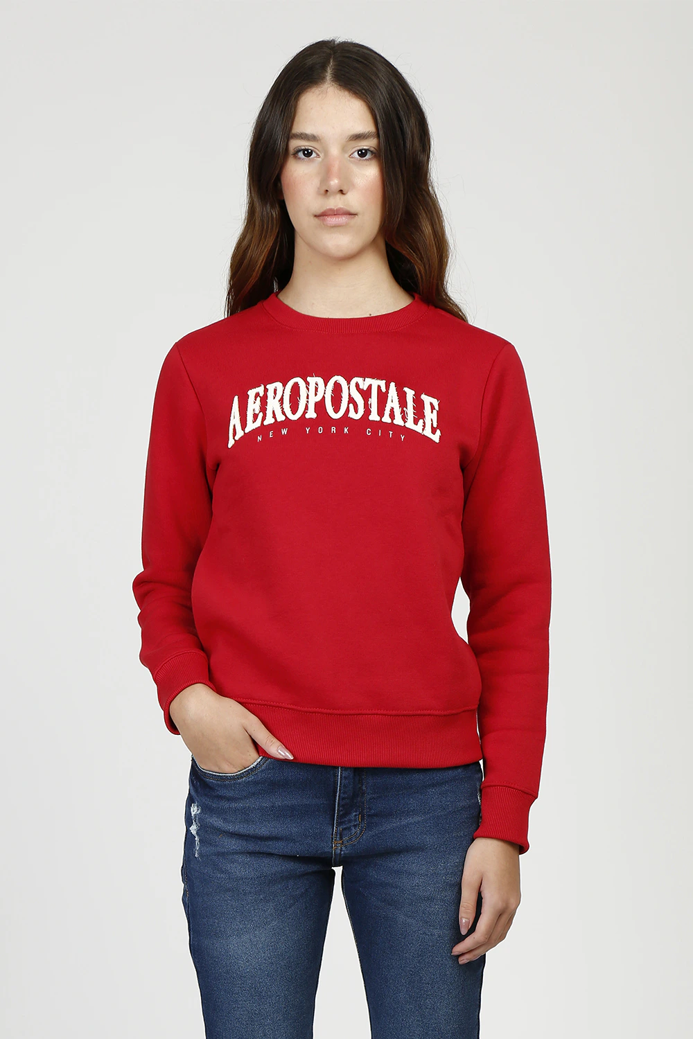Moletom Careca Feminino Aeropostale - Vermelho