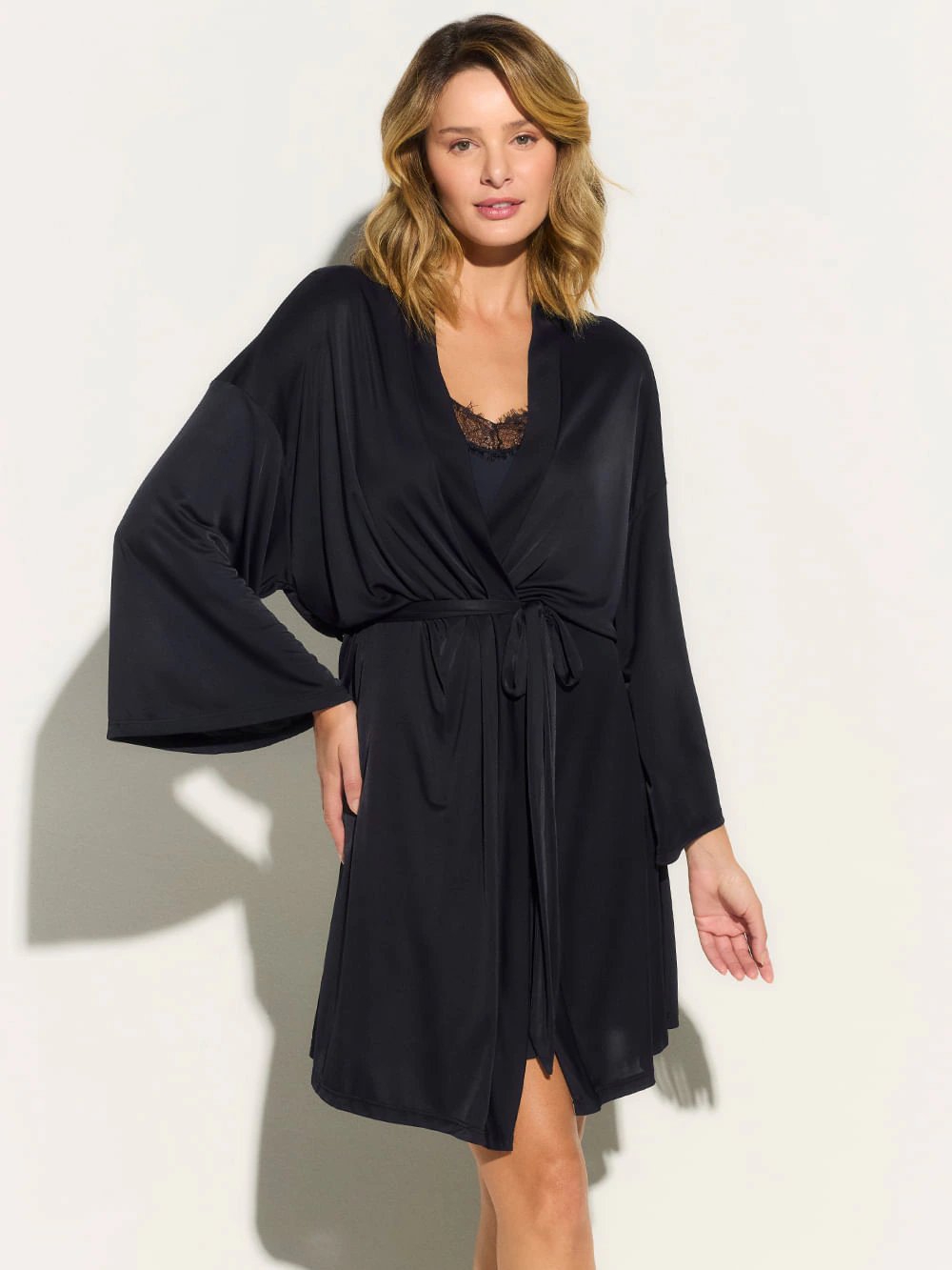 Kit Camisola e Robe Liganete Alala Preto