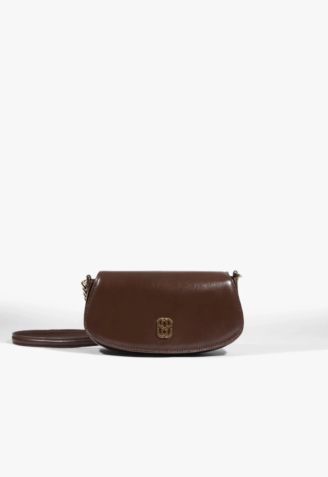 Bolsa Tiracolo Bella Pequena Couro Marrom