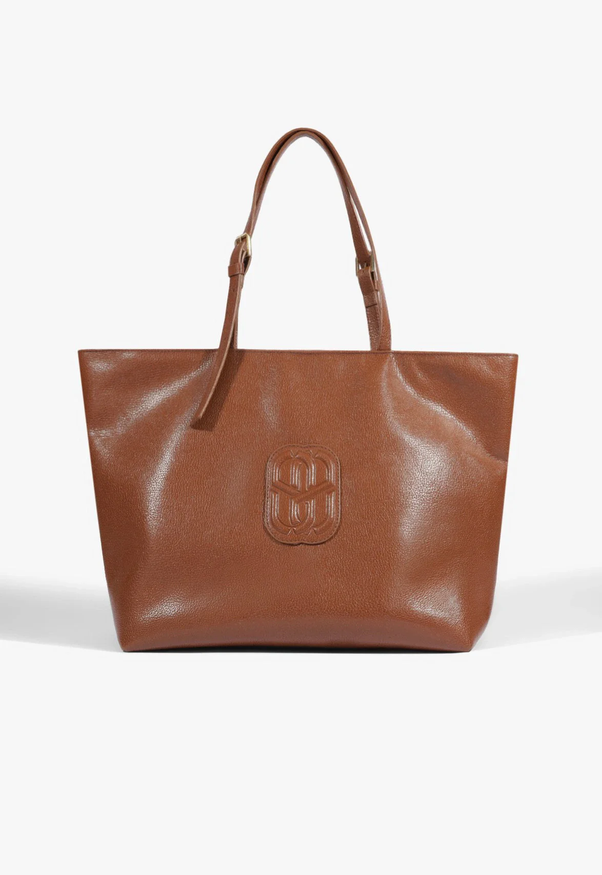 Bolsa Shopping Betty Grande Couro Marrom