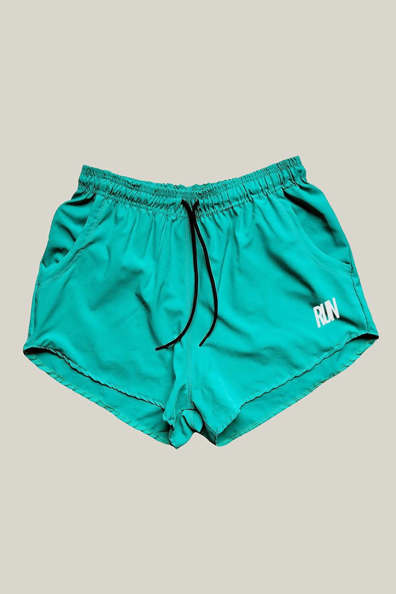 Shorts Corrida Feminino Verde Elastano Premium WSS Brasil