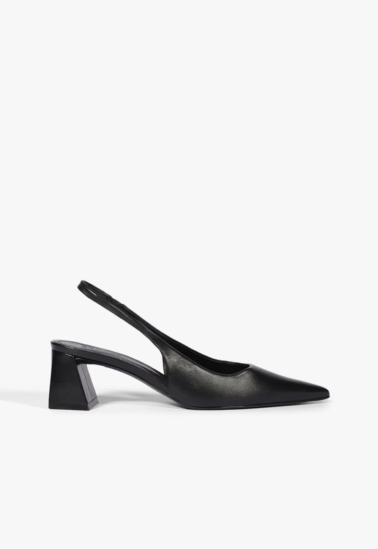 Scarpin Slingback Rhonda Couro Preto