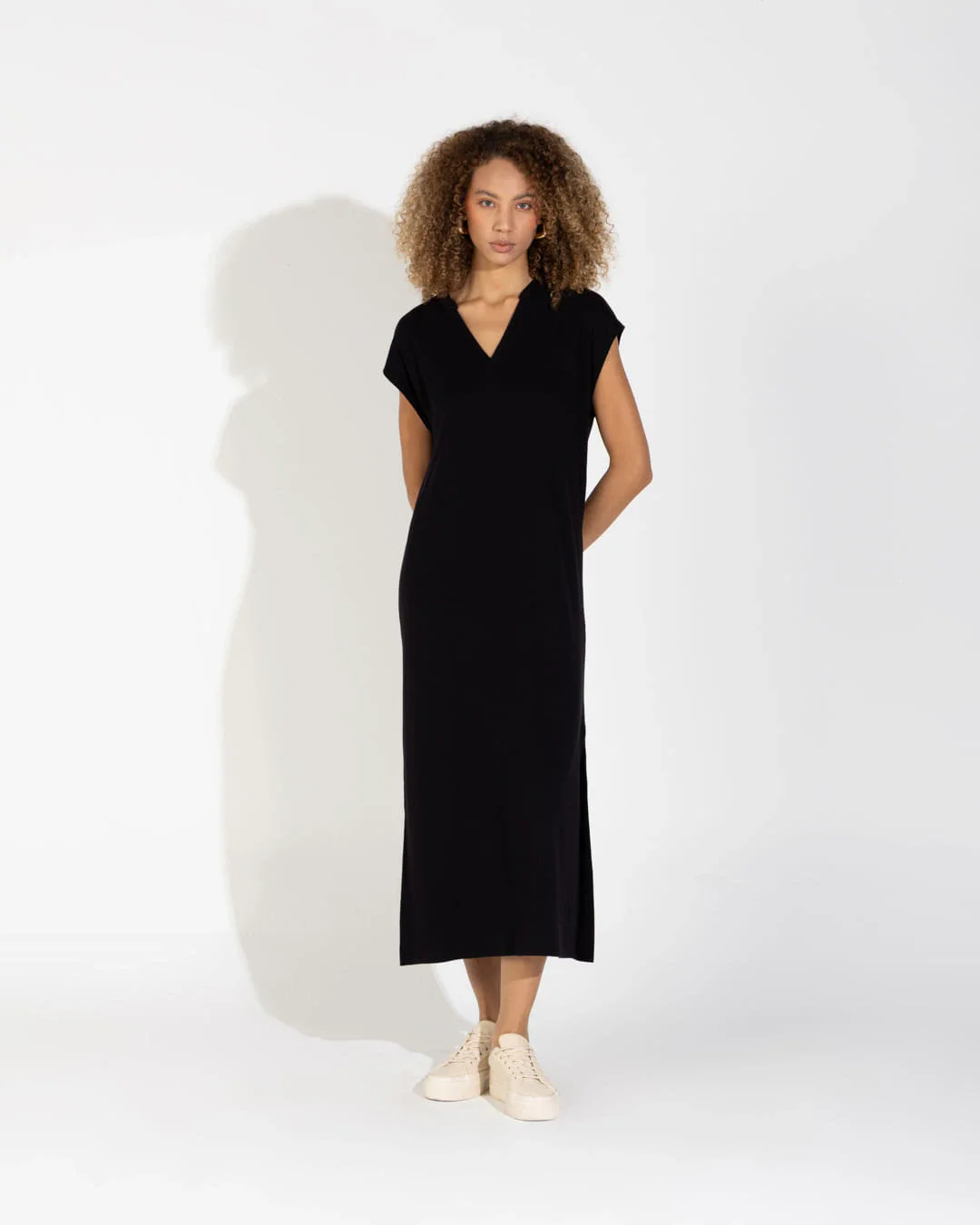 Vestido Canelado Algodão