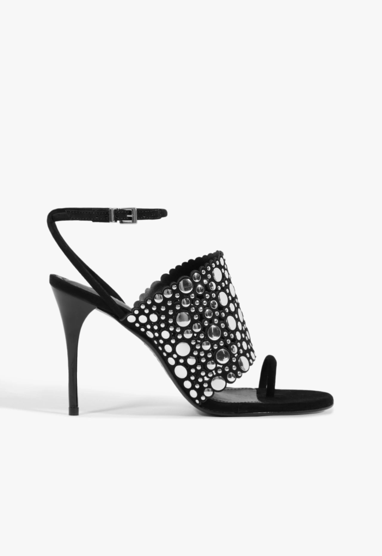 Sandália Astra Studs Couro Preto