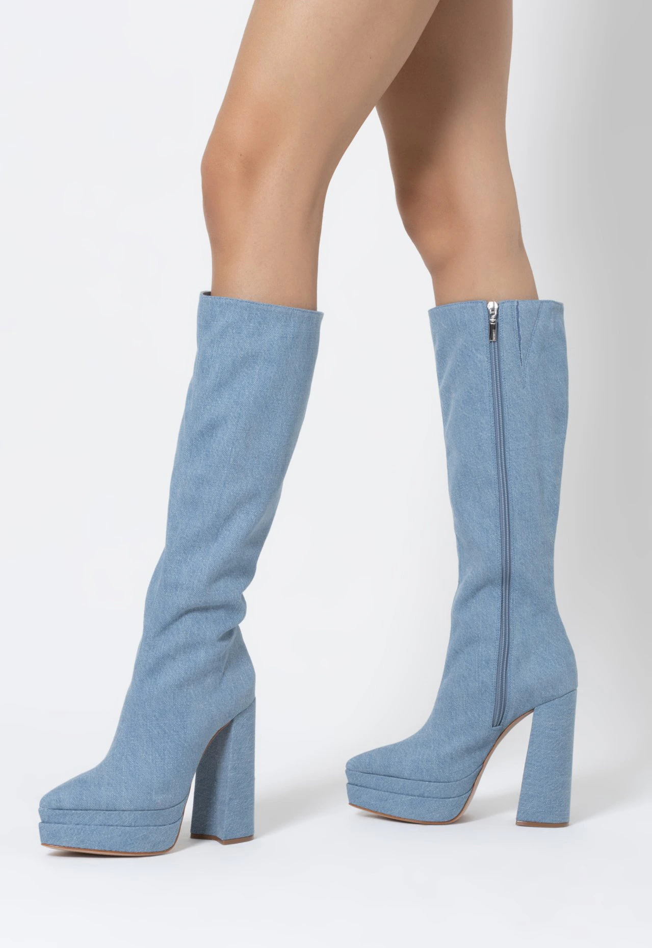 Bota Salto Bloco Elysee Up Jeans