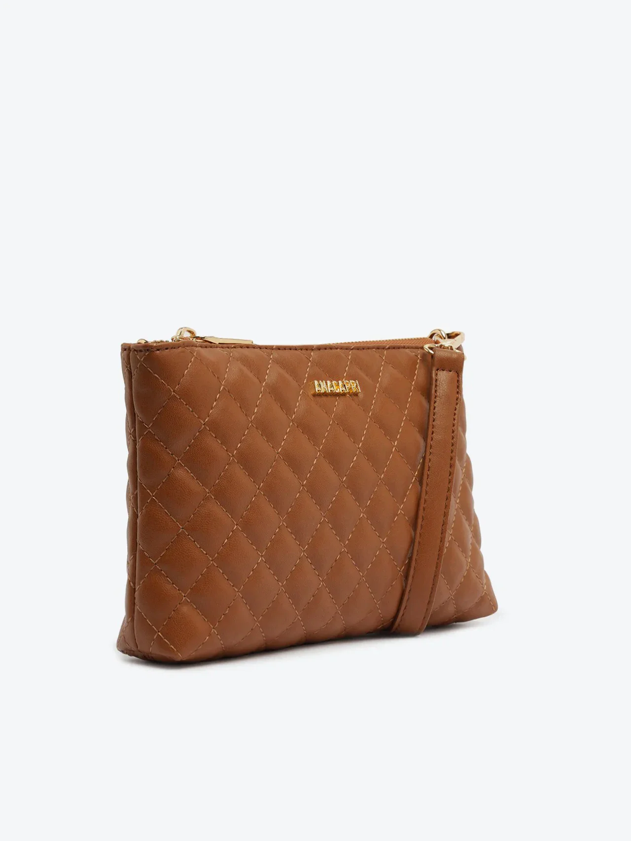 Bolsa Tiracolo Pequena Matelassê Marrom