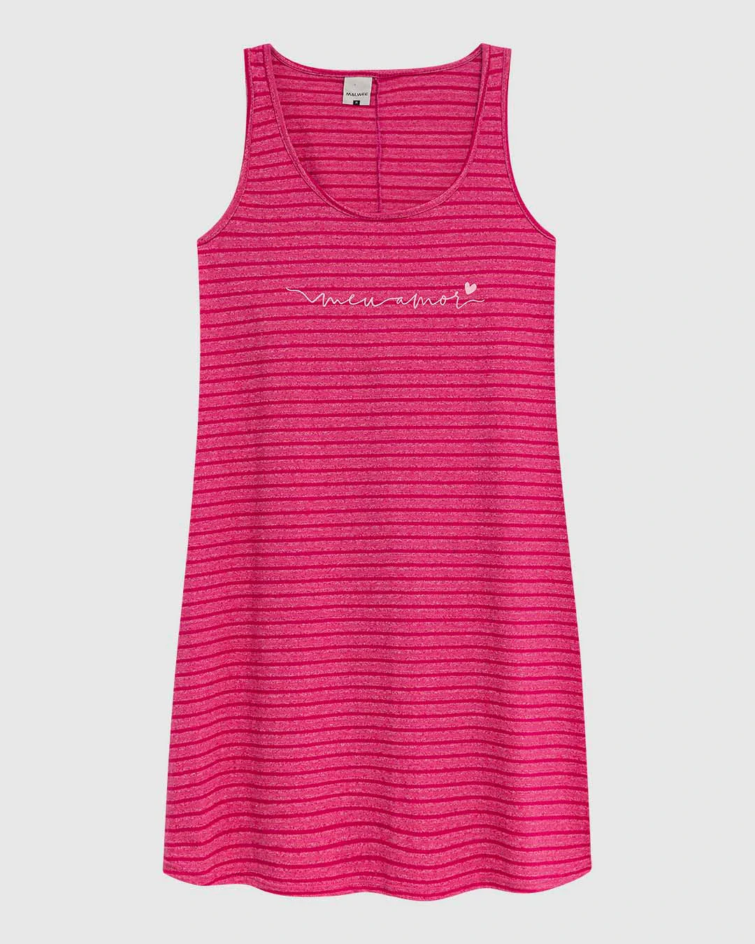 Camisola Feminina Frase Meu Amor Em Malha Listrada