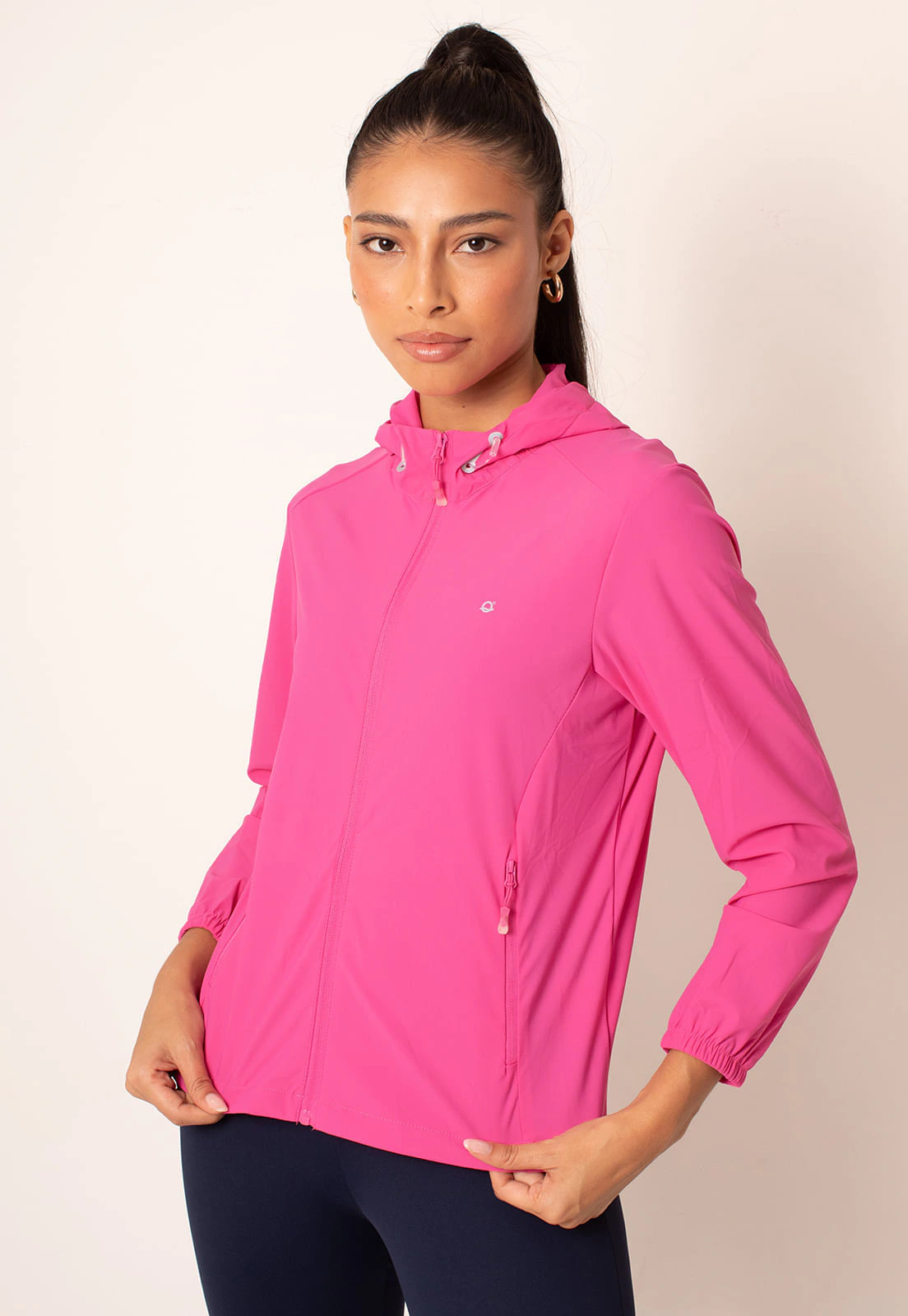 Jaqueta Fitness Tactel Com Capuz