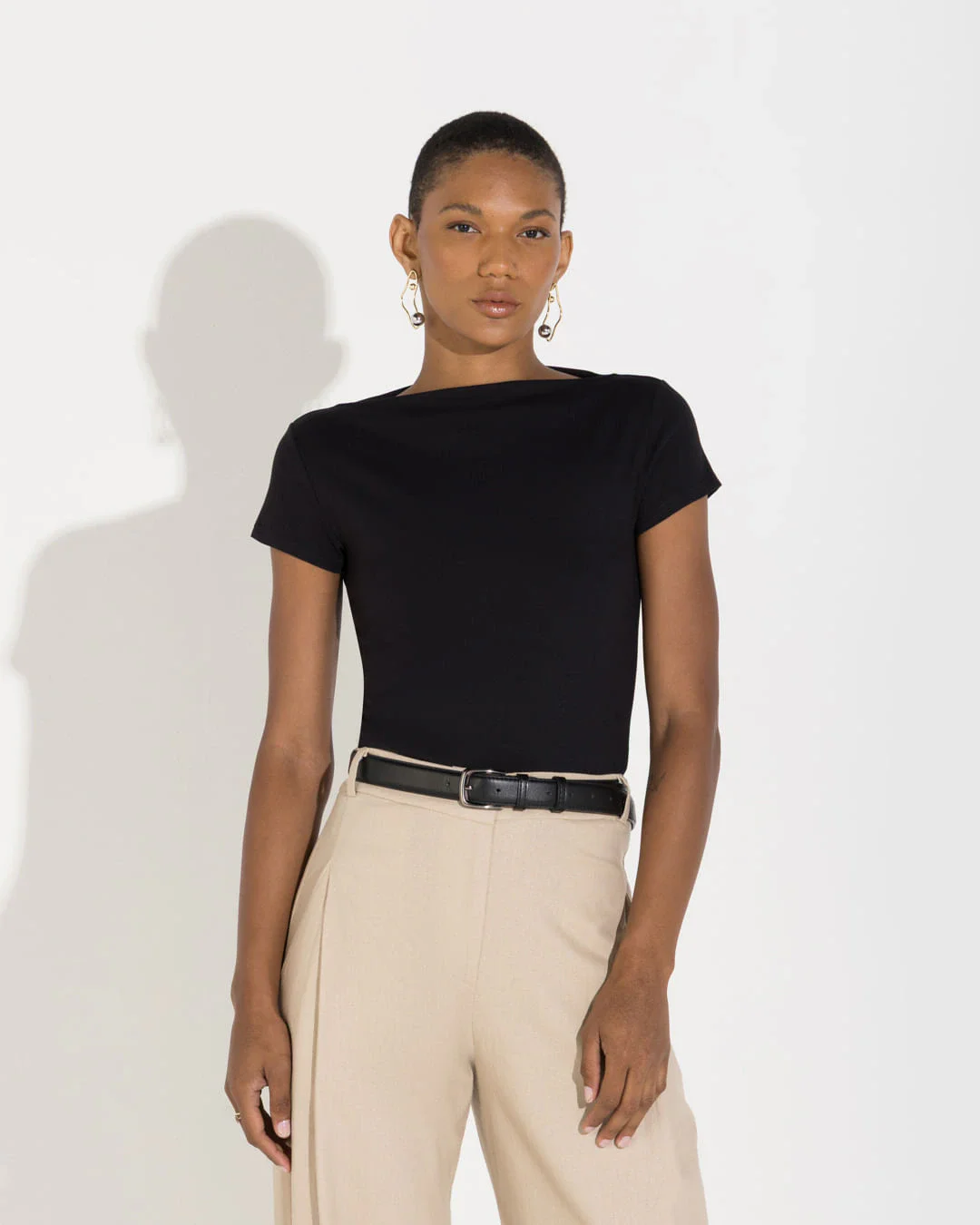 Camiseta Cotton Pima Decote Reto Feminina