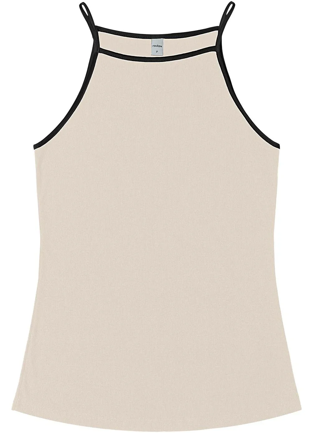 Rovitex - Regata Feminina em Ribana de Viscose Bege