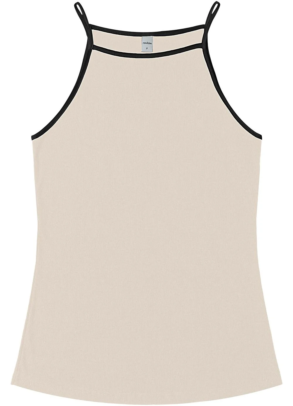 Rovitex - Regata Feminina em Ribana de Viscose Bege