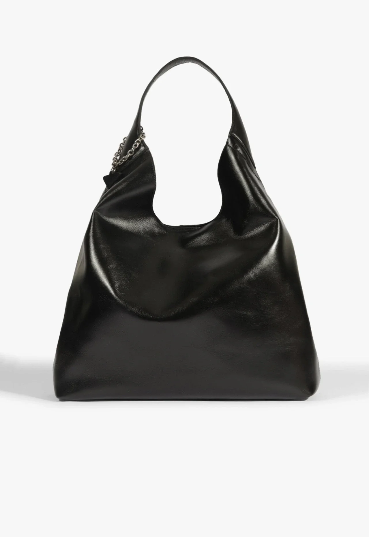 Bolsa Hobo Iga Grande Couro Preta