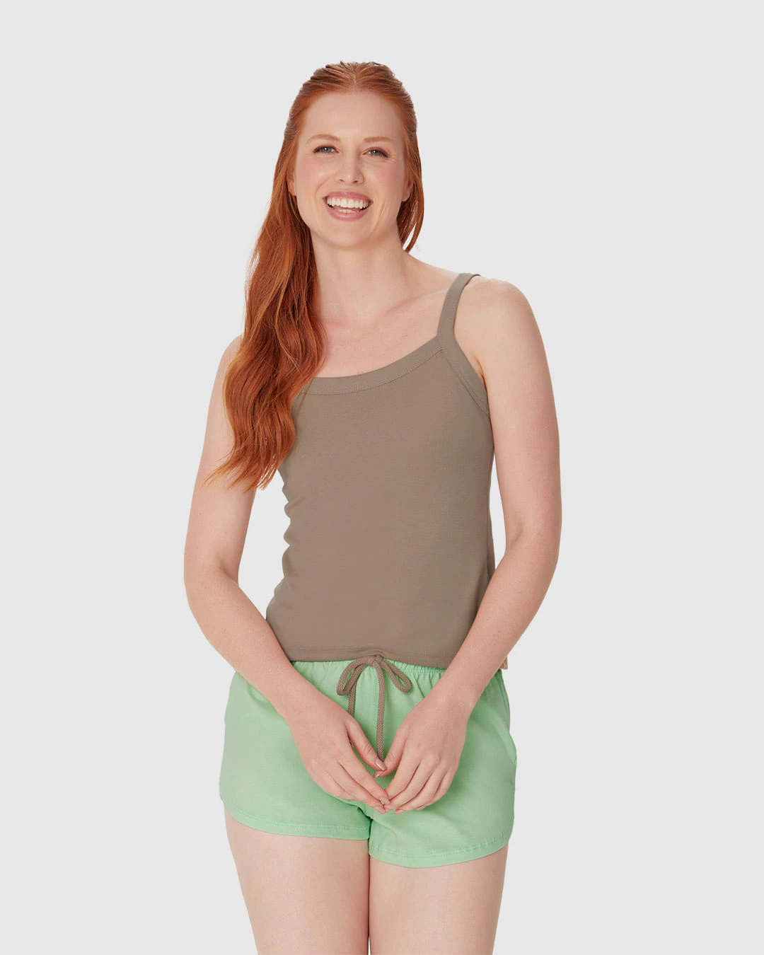 Pijama Feminino Regata Alça Fina E Shorts Em Algodão