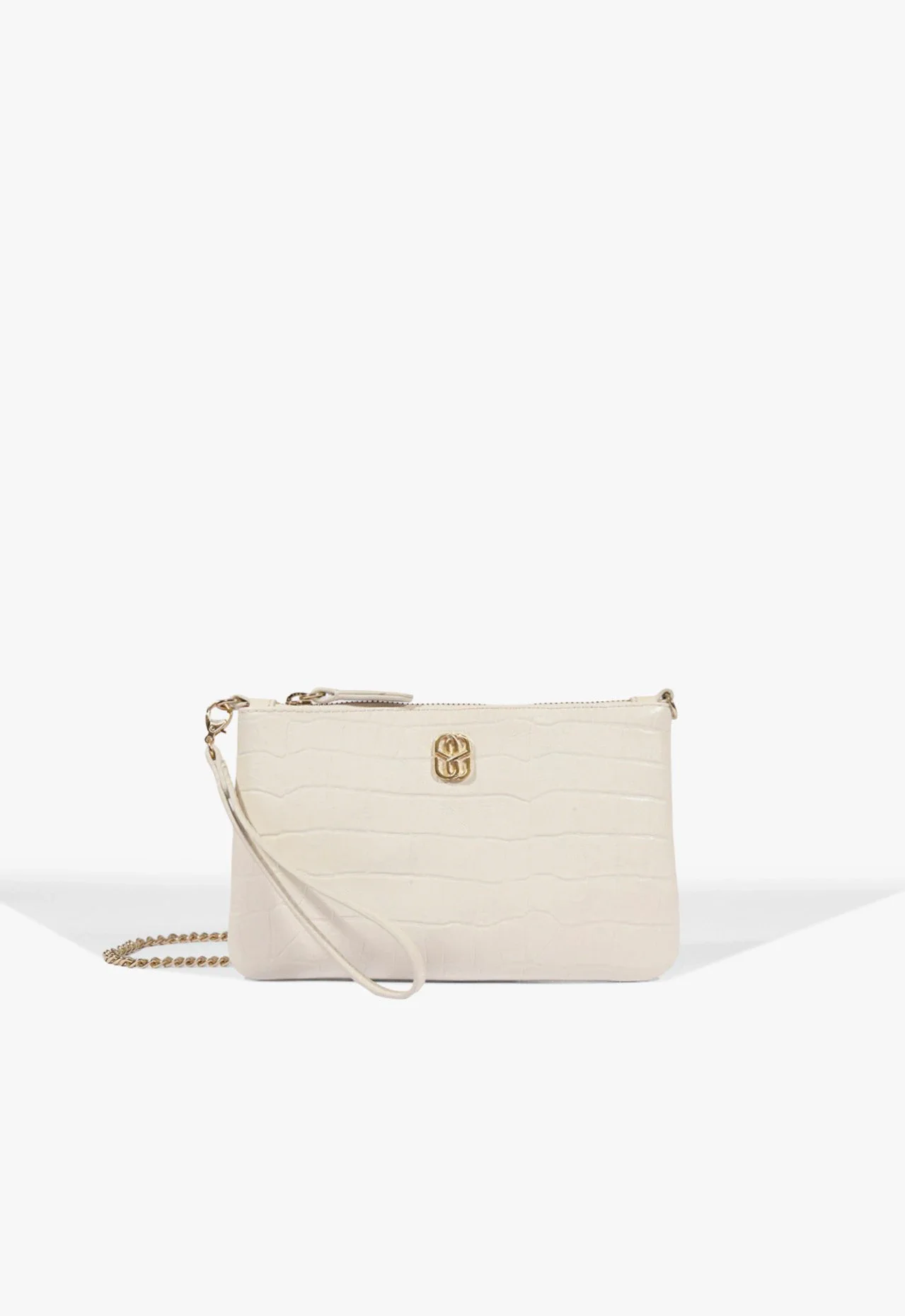 Bolsa Clutch Jennie Couro Branca