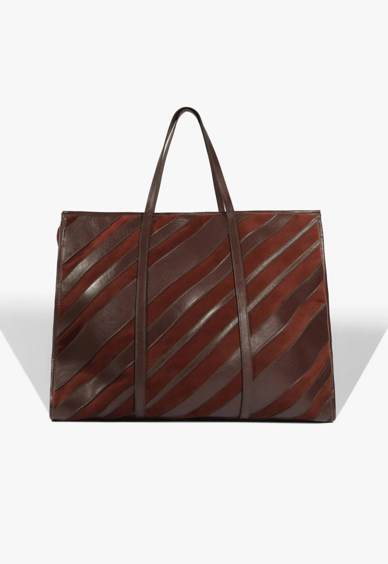 Bolsa Maxi Tote Rachel Grande Camurça Marrom