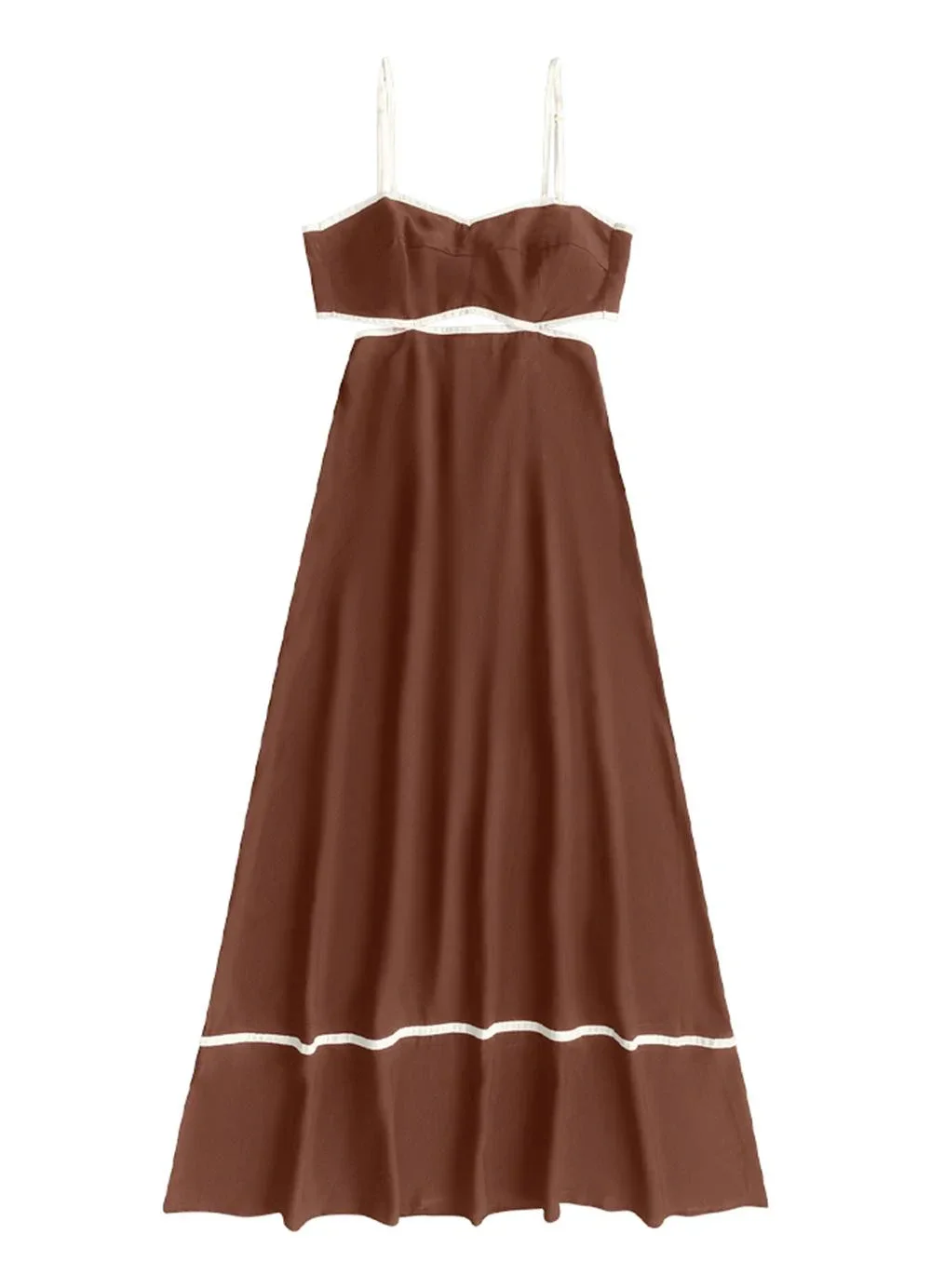 Angel - Vestido Longo Alfaiataria Marrom