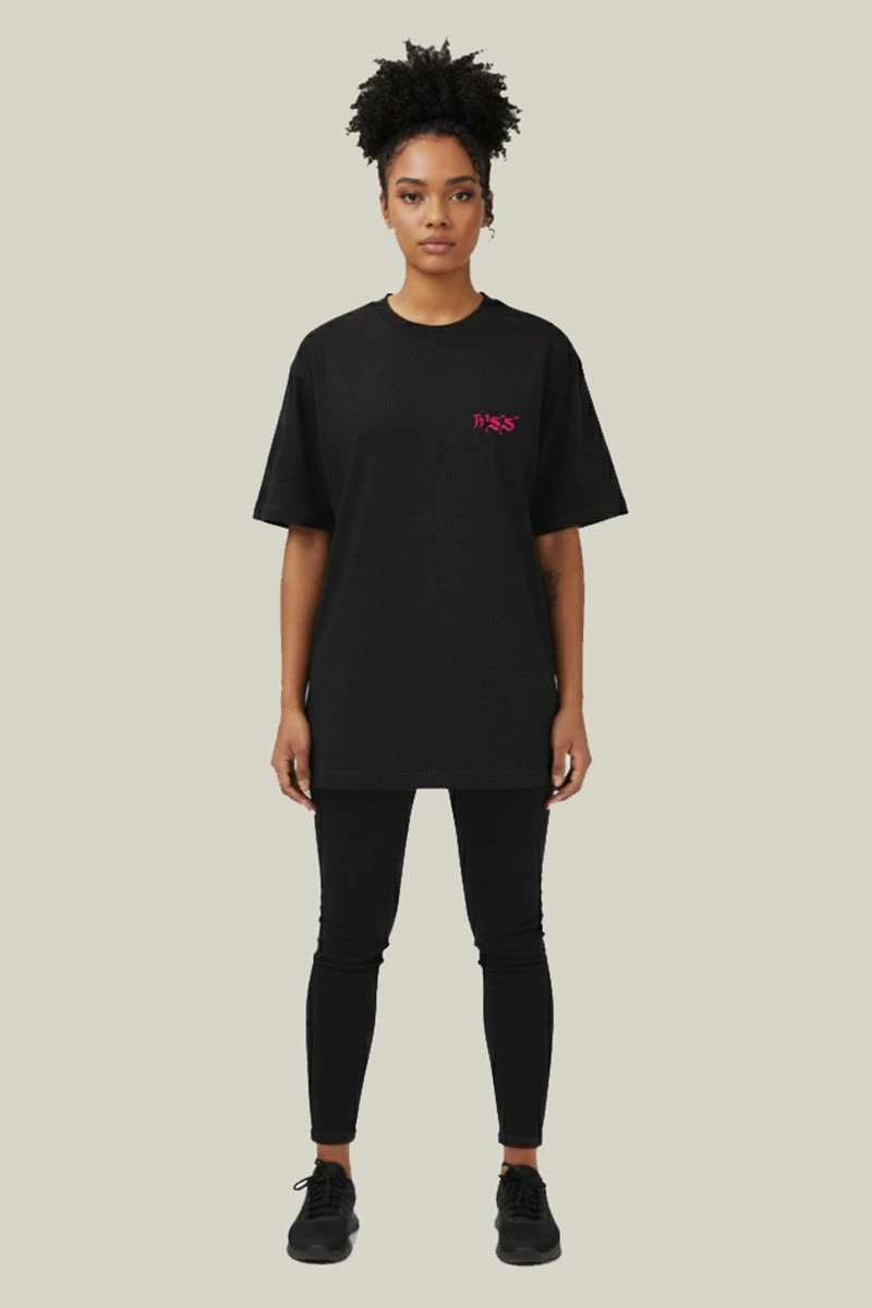Camiseta Oversized Feminina Preta Algodão Prime WSS Dollar Duck Preto