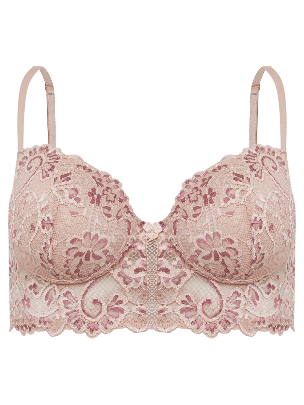 Sutiã Meia Taça Bojo Base Alongado Midnight Rose Smoke