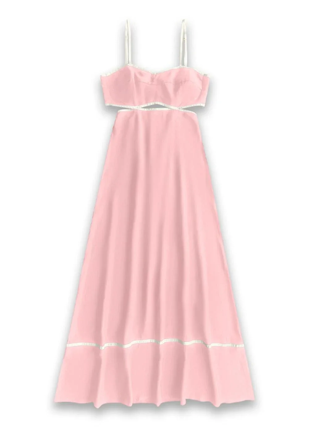 Angel - Vestido Longo Alfaiataria Rosa