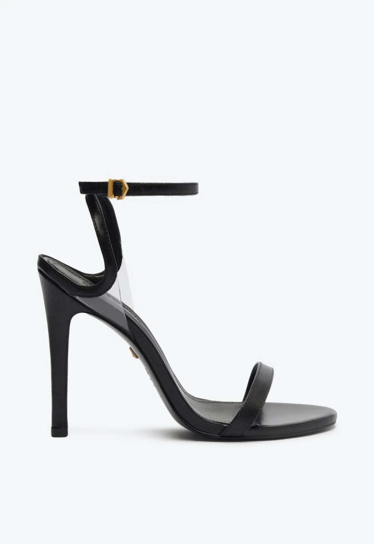 Sandália Salto Skye High Stiletto Couro Preta