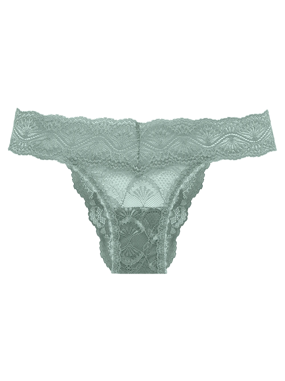 Calcinha Biquíni Renda Shiny Love Verde Iceberg Green