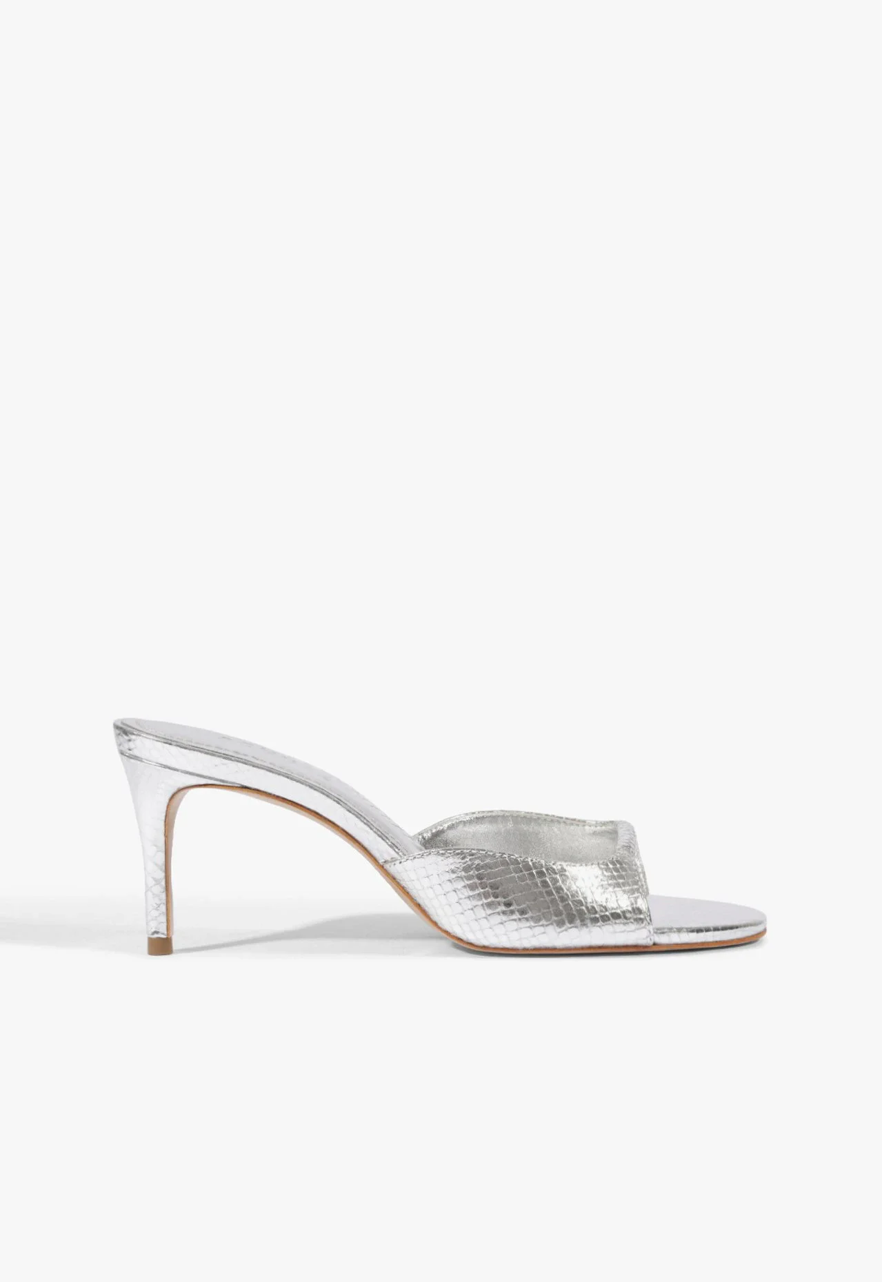 Tamanco Mule Arlette Couro Prata