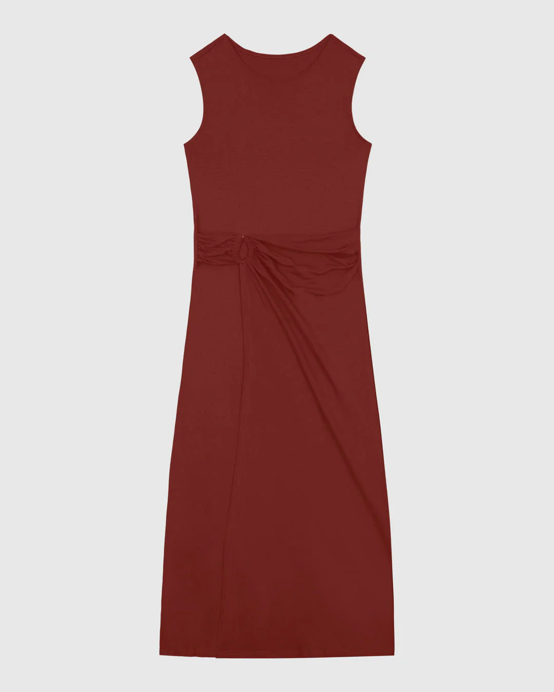 Vestido Midi Feminino Saia Sobreposta Transpassada Em Viscose Stretch - ENFIM