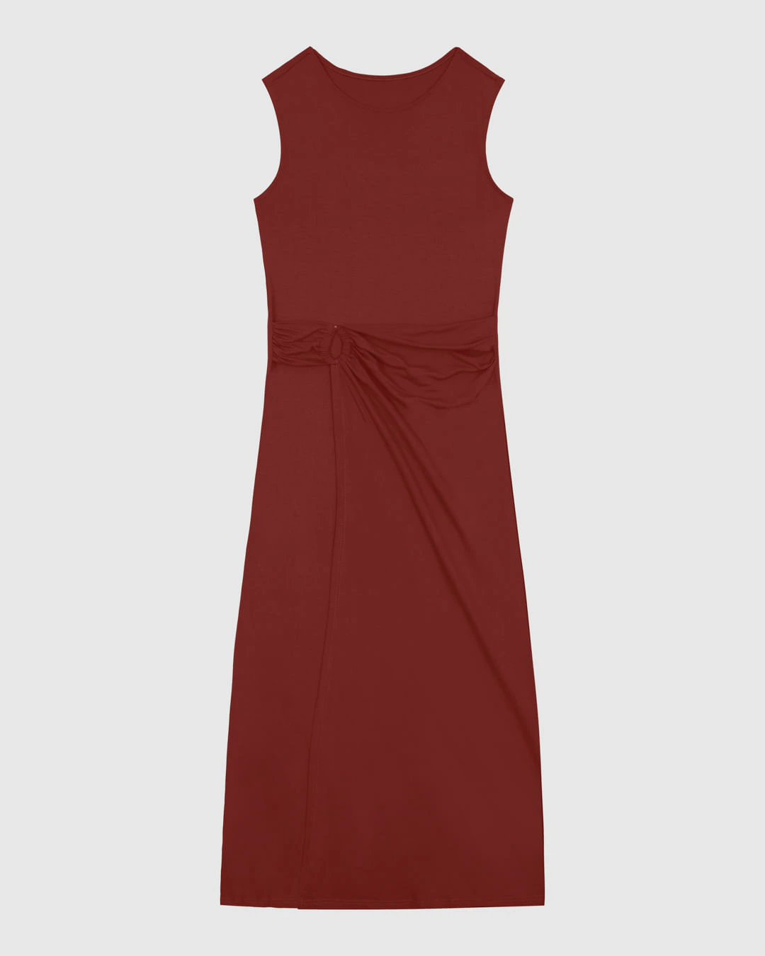 Vestido Midi Feminino Saia Sobreposta Transpassada Em Viscose Stretch - ENFIM
