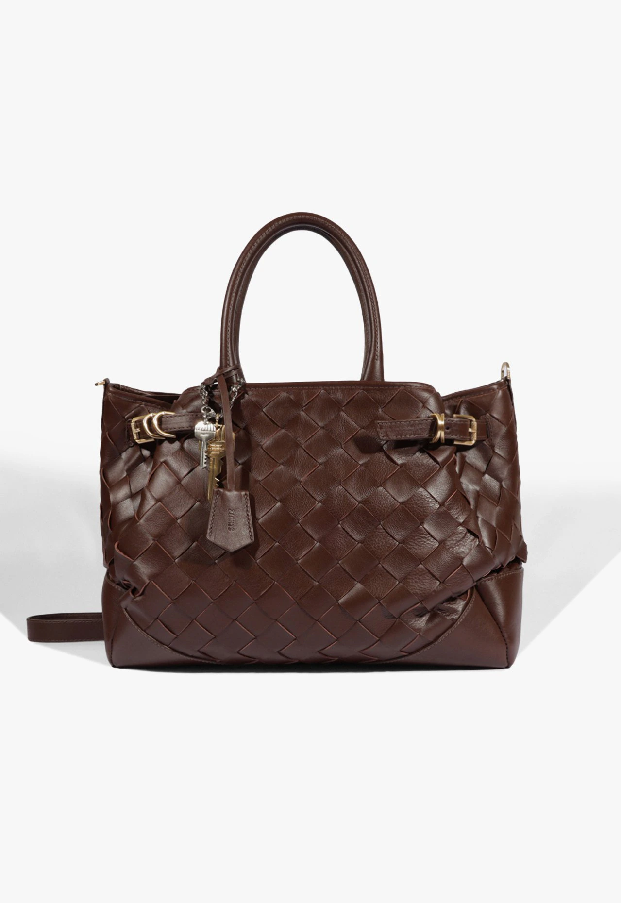 Bolsa Tote Grande Heaven Tresse Marrom