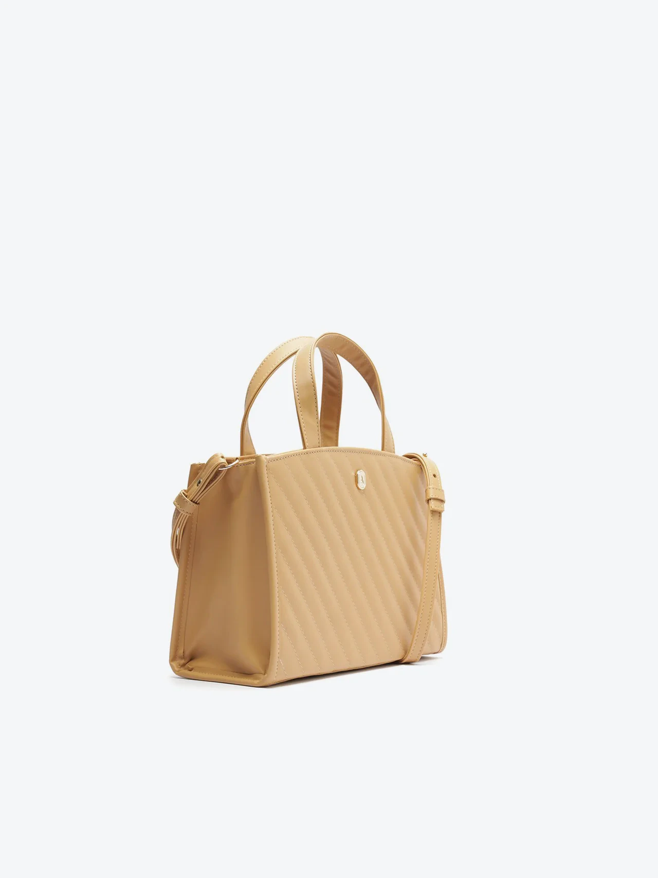 Bolsa Tote Média Matelassê Costurado Bege