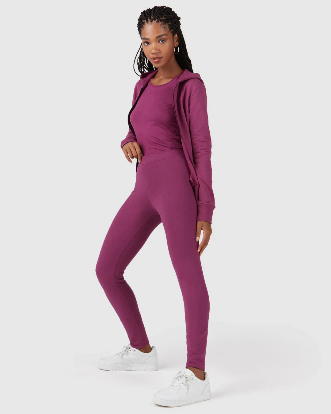 Calça Legging Básica Feminina Em Algodão