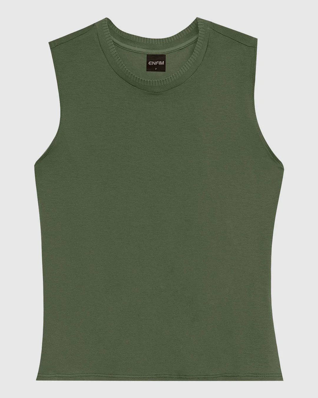 Blusa Básica Feminina Decote Redondo Em Malha Viscose Stretch - ENFIM